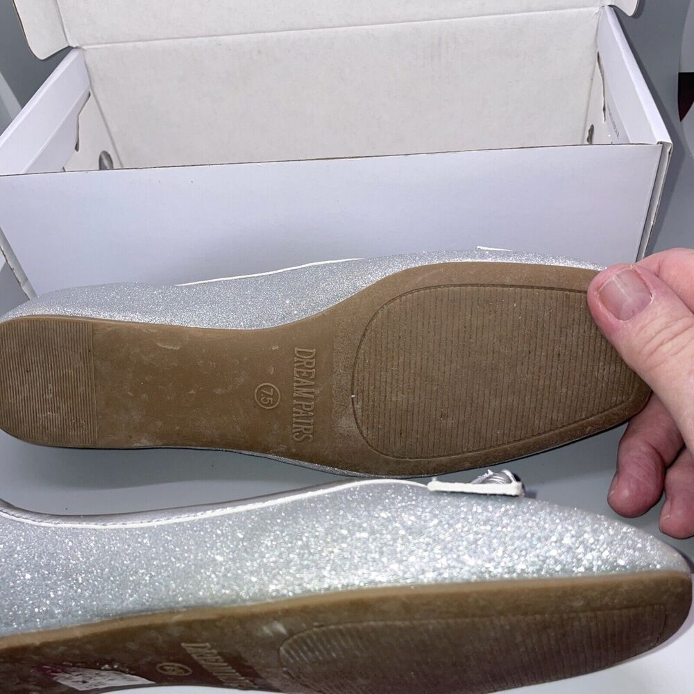 Women Low Wedge Flats Square Toe Comfortable Slip On Dress Flat Shoes Size 7.5 - Picture 4 of 6